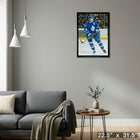 Mats Sundin Toronto Maple Leafs Action sur toile - Toile encadree - 22" x 31"-Prêt à accrocher - livré entièrement assemblé