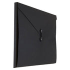 JAM Paper - Portefeuille Kraft à Boutons et Attaches à Ficelle Grand - 9 1/4 x 14 x 3/8 - Noir Recyclé-Taille : Grand (9,25 po x 14 po x 0,375 po)