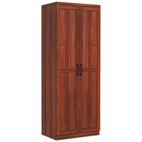 HOMCOM - Armoire de cuisine avec étagères réglables pour salle à manger - beige-L'étagère à 5 niveaux offre beaucoup d'espace pour les casseroles, les poêles, les produits secs ou les appareils électroménagers 