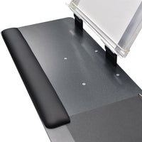 Plateau de clavier Intekview avec porte-copie-Tiroir à clavier et porte-copie, finition noire