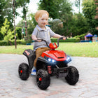 Qaba - Quad pour enfants 12V à batterie avec quatre roues et suspension à ressort - rouge-Design réaliste imitant les quads pour adultes, pour améliorer le jeu 