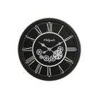 Monarch Specialties - Horloge - 30 po Rond - Mécanisme D'Engrenage - Surdimensionné Grand - Horloge Murale - Noir - Transitionnel-Cette horloge murale ronde de 30 pouces, surdimensionnée et dotée d'un mécanisme à engrenages en noir élégant, est parfaite pour les décors de style transitionnel