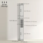 HOMCOM - Armoire de rangement de salle de bain étroite et haute 73 po - grain de bois blanc-Le design mince et haut s’intègre parfaitement dans les salles de bains petites ou étroites 