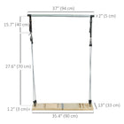 Soozier - Kit De Barre De Pilates - Équipement De Pilates Avec Bandes De Résistance - Gris-La plaque de base pliable se transforme en planche inclinée avec trois réglages de position  