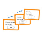 Ressources créées par l'enseignant J'ai, Qui a un jeu de mots visuels, maternelle -Chaque boîte contient QUATRE jeux de cartes pour QUATRE jeux différents.
