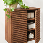 Modway - Render Fixé au mur Armoire de salle de bain in Noyer-Façades de portes à lattes