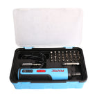 Fixtec - Kit de tournevis sans fil 4V lithium-ion & 26 pièces d'accessoires, USB-Idéal pour les travaux à la maison.