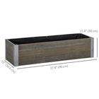 Outsunny - Jardin surélevé 3 pi x 1 pi pour arrière-cour-Tissu non tissé dans la jardinière pour éviter la perte de terre 