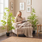 Outsunny - Arbre de bambou artificiel 4 pi - vert-Un pot de pépinière stable offre une base solide 