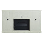 Manhattan Comfort - Ensemble de 2 cheminées modernes Myrtle 60 po - Noir et chêne crème-Assemblage à domicile requis Tout le matériel inclus