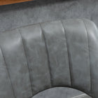 HOMCOM - Tabourets de bar pivotants à hauteur de comptoir réglable - gris - paquet de 2-Les surpiqûres verticales et le design évidé apportent une touche distinctive dans n’importe quel espace 
