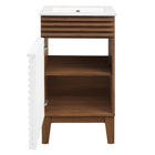 Modway - Render 18" Armoire à coiffeuse de salle de bain - Blanc Noyer Blanc-8