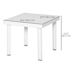 Outsunny - Table d'appoint de jardin - table basse d'extérieur - blanc-Le cadre en plastique est résistant et solide pour une utilisation solide dans votre maison 