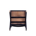 Manhattan Comfort - Lot de 4 chaises de salle à manger Hamlet 44,8 cm style industriel chic - noir et cannage naturel-10