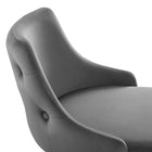 Modway - Adorn Performance Velvet Tabouret de bar - Gris-Capacité du poids de la chaise : 300 lb