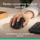 Logitech - Signature Comfort Plus M850 L, souris sans fil - Noir-Connexions simples : Connectez cette souris multidispositif par couplage Bluetooth, puis basculez instantanément entre 3 appareils avec Easy-Switch : un simple appui suffit, aucun dongle nécessaire, parfait pour le multitâche