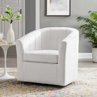 Modway - Prospect Performance Velvet Fauteuil pivotant - Blanc-Revêtement en velours de performance