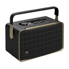 JBL - Authentics 300 - Enceinte Connectée Portable au Design Rétro avec Wi-Fi, Bluetooth et Assistants Vocaux-Remplissez n’importe quelle pièce de votre maison avec un son stéréo. Ses deux haut-parleurs hautefréquence de 25 mm font ressortir les détails de votre musique, tandis que le haut-parleur de graves complet de 13,34 cm et le radiateur passif orienté vers le bas de 16,5 cm délivrent des basses profondes. Ces composants haut de gamme vous garantissent un équilibre audio parfait, quel que soit le type 