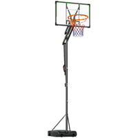 Soozier – Panier de basketball portatif avec panneau incassable de 33 po-Le cercle réglable à une main permet aux joueurs de tous âges de changer facilement la hauteur du panier 
