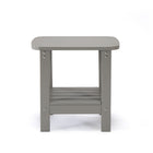 Backyard Lifestyles - Table d'appoint avec tablette - Gris clair-Étagère inférieure pour rangement supplémentaire.