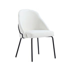 Manhattan Comfort - Lot de 2 chaises de salle à manger modernes Gracie 61,5 cm, revêtement similicuir blanc et noir-Capacité de poids : 125 kg chacun