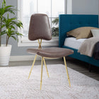 Modway - Ponder Antique Imitation cuir Fauteuil d’appoint de salle à manger - Brown-Mousse rembourrée à haute densité