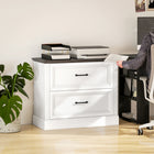 HOMCOM - Armoire à dossiers à 2 tiroirs pour dossiers suspendus Letter/A4/Legal - blanc-Un design classique de style ferme ajoute une touche d'élégance à votre intérieur 