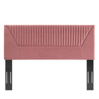 Modway - Patience Chenal Touffé Performance Velvet Tête de lit King/King de Californie, Rose poussiéreuse-3 Positions de montée