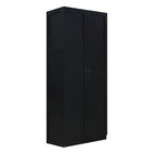 Manhattan Comfort - Placard de rangement moderne Hopkins 29,61 po à 7 étagères - Noir-16,11 po L x 29,61 po l x 71,11 po H