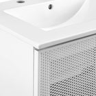 Modway - Calla 24" perforé Métal Vanette de salle de bain - Blanc blanc-8