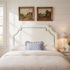 Modway - Magnolia Taille Velvet Performance Résistant aux Taches Tête de lit King Size - Albâtre-Silhouette festonnée
