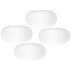 Casa Domani - Plateau Ovale Solare Crème 33x18 cm - Lot de 4-Fabriqué en grès