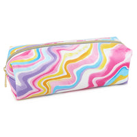Fashion Stationery - Étui à crayons à rayures marbrées éclatantes - 8.27 L x 2.76 W x 2.95 H po - Multicolore-Pour le rangement des crayons, des stylos et des petits accessoires