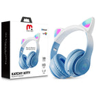MyBat - Casque Bluetooth Pro Katchy Kitty, Bleue-Ces écouteurs diffusent sans fil depuis votre appareil et peuvent même basculer entre deux appareils pour que vous ne manquiez aucun appel