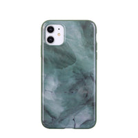 General Supply Goods + Co - Étui Protecteur pour iPhone 11 XR Hybride - Vert Jade Marbré-Pour iPhone 11/XR
