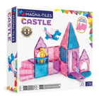 Magna-Tiles - Ensemble de construction magnétique Castle de 25 pièces-Ce Qui Est Inclus: 25 pièces magnétiques, dont 1 pont-levis, 1 dragon, 1 personnage royal, 1 escalier en colimaçon, 1 balcon, 2 fenêtres, 2 triangles équilatéraux, 2 quarts de cercle, 4 triangles isocèles (2 pailletés, 2 standard) et 10 carrés (4 pailletés, 6 standard). 
