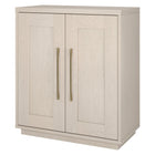 Hudson&Canal - Meuble d'appoint Tillman 28 po de largeur - Blanc aulne-La capacité de poids supérieure est de 50 lb, l'étagère du milieu peut supporter 30 lb, tandis que l'étagère inférieure peut supporter 45 lb