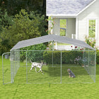 PawHut - Parc pour chien robuste d’extérieur 15,1 pi L x 15,1 pi l x 7,5 pi H-Structure solide galvanisée pour une utilisation quotidienne stable 