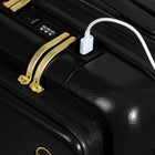 Champs - Valise cabine Onyx – Noir-Thoughtfully designed interior. 50/50 packing layout for easy organization. Interior compression straps allow you to pack more. Zippered-pockets on compression straps to organize smaller items. Separate large zippered-compartment to keep dirty laundry, shoes or any other items you would like to keep concealed. Removable toiletry bag for your daily essentials. Built-in power bank pocket (cable included, power bank not included)