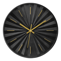 Monarch Specialties - 9113 Horloge Murale Rond de 12"- Visage Noire/Cadre Noir-Donnez du style à votre décoration intérieure avec cette horloge murale ronde contemporaine de12 pouces, dotée d'un cadran noir élégant et d'un cadre noir chic, alliant à la perfection esthétique moderne et fonctionnalité