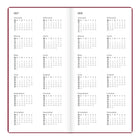 Letts of London - 2027 Agenda hebdomadaire mince Woodland - 5-7/8" x 3-1/8"- Rose - Mutlilingue-Signet ruban / marque-page