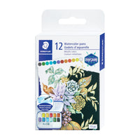Staedtler - Godets de peinture metallisee - 12 couleurs assorties-Utiliser avec un pinceau aquarelle ou un pinceau à reservoir d'eau