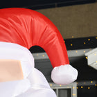 HOMCOM - Décoration de pelouse gonflable éclairée d'extérieur de 8 pieds de haut pour Noël - Père Noël - Rouge-Matière : Tissu en polyester 