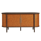 Modway - Coralie Courbe Cuir végane Buffet ovale - Noyer Tan-Assemblée requise