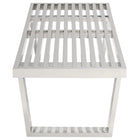 Modway - Sauna 4' Acier inoxydable Banc - Argent-Pieds en acier inoxydable massif