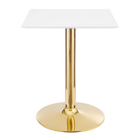 Modway - Verne 24 po Carré Table à manger, Or Blanc-Table à manger moderne