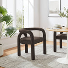 Modway - Astrid Performance Velvet Chaise à manger - Cacao-Dossier en arc