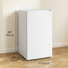 HOMCOM - congélateur mini compact avec température réglable - 2,1 pi3 - blanc-Porte réversible, étagère amovible et pieds réglables pour plus de flexibilité