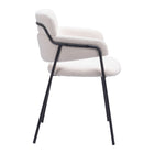 Zuo - Marcel Chaise de salle à manger - Crème - Ensemble de 2-Garantie limitée de 3 ans