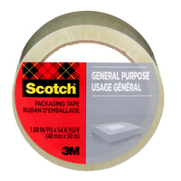 Scotch - Ruban d’emballage à usage général - 48 mm x 50 m - Transparent-Parfait pour l’expédition de boîtes plus légères et pour un usage général à la maison et au bureau.